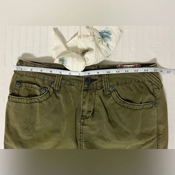 Free People Army Green Mini Skirt Size 27 - Picture 7 of 8